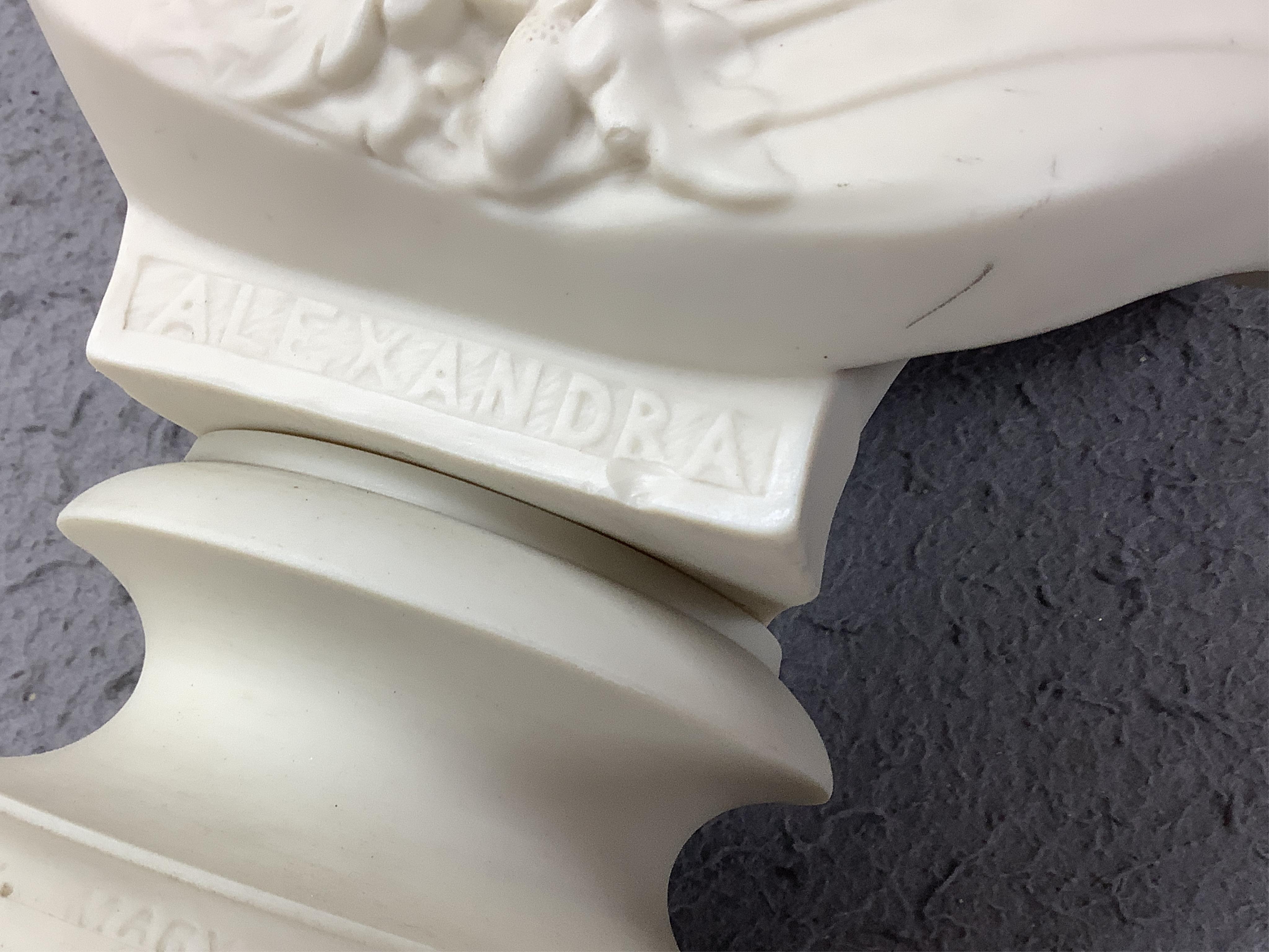 A Copeland bust of Princess Alexandra, stamped to rim of base: Art Union Of London, Mary Thornycroft, 1865. 38cm high. Condition - good